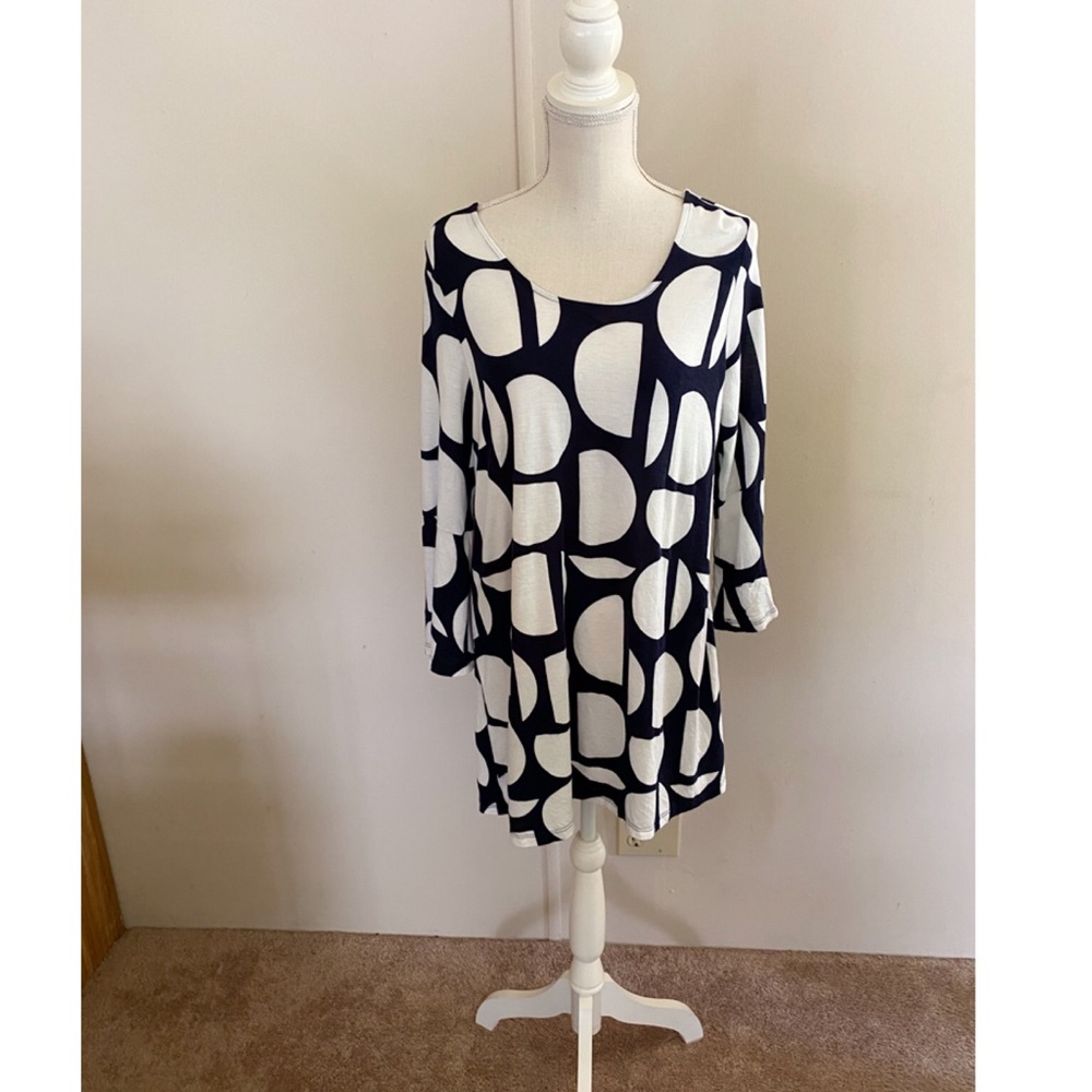 Ellos Circle Print Tunic Top Size 14/16